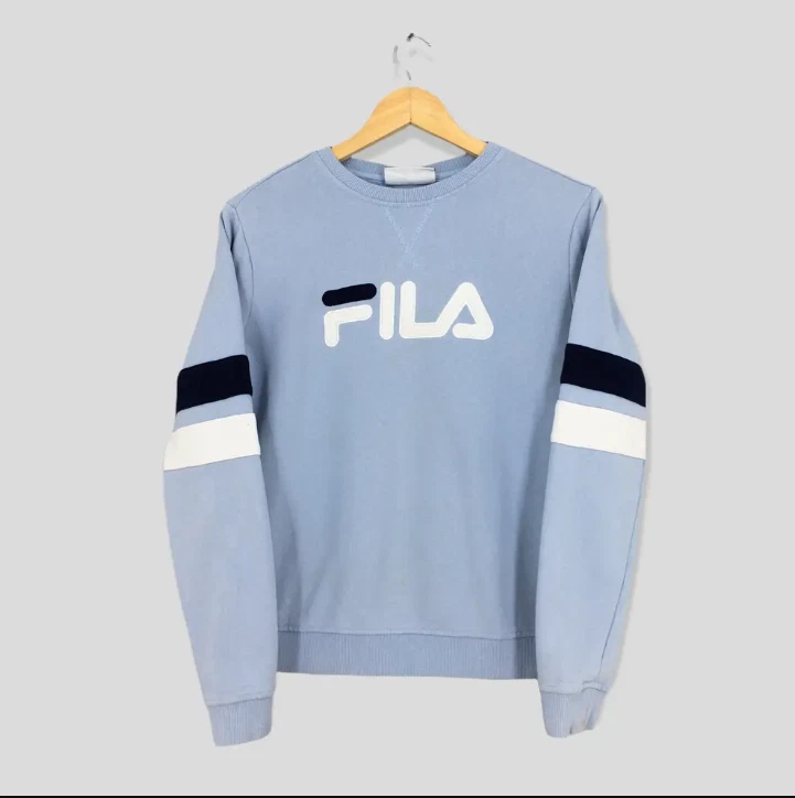 Women's FILA Natalie Crewneck Sweatshirt Blue Size Medium