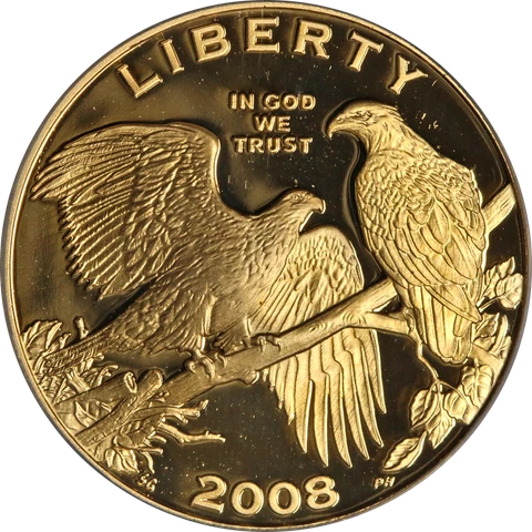 2008-W Bald Eagle Commem Gold $5 PCGS PR69 DCAM Vault Collection - STOCK Cover