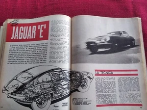 JAGUAR E E Type PROVA SU STRADA FORD TAUNUS 12M Quattroruote ORIGINALE 1963 - Foto 1 di 6