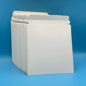 50 NEW WHITE CARDBOARD DVD DVD-R MAILER WITH PEEL AND STICK 6x6 in. - Picture 1 of 4