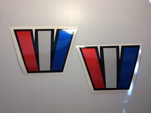 2 Wellcraft boat stickers Reflective W decals BIG 7 x 5 inches Marine Vinyl - Bild 1 von 3