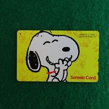 Snoopy Sanwa Card PR Phone Card NTT Japan used balance 0 Yellow United Feature S