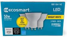 EcoSmart 50w Gu10 LED 450 Brightness Dimmable White Light Bulbs - Pack of 3 (1001654142)