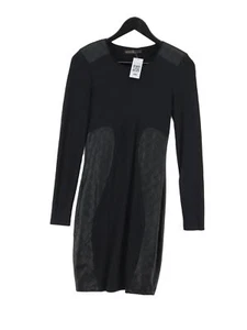 Supertrash Women's Midi Dress XS Black Viscose with Elastane, Polyamide A-Line - Picture 1 of 6