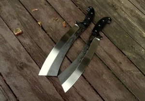 2er Set D2 WERKZEUG STAHL JAGD MACHETE CHOPPER SCHWERT KAMPFSCHWERT MIT SCHEIDE - Bild 1 von 3