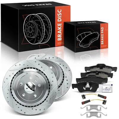 Rotores traseros perforados y pastillas de freno de cerámica para Mercedes-Benz X164 W164 GL350 R350 Foto 1 de 4