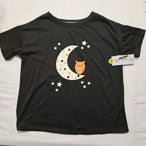 Cat & Jack Girls (Sz S) Green Polka Dot Moon Stars Shirt New - Picture 1 of 3