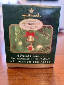 2000 A Friend Chimes In Minature Hallmark Ornament - Picture 1 of 4
