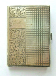 Estuche de cigarrillos antiguo para damas sello de plata ALPACA/IMPORTAR, alemán, Beg. 20c. - Imagen 1 de 8