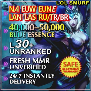 40K BE NA EUW EUNE OCE LAN LAS🥇 League of Legends 💎 LOL