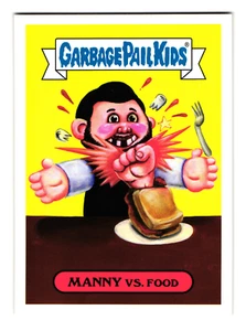 Manny Vs. Food 2016 Garbage Pail Kids Adam Richman Parody Sticker - Picture 1 of 2