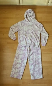 Outfit-Set Mädchen, Hoodie Und Weite Joggpants, Rosa/Lila Batikmuster, Größe... - Bild 1 von 5