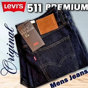 Levi's 511 Original Mens Slim Fit Jeans Black and Dark Blue - Picture 1 of 5