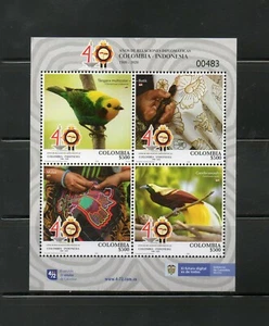 COLOMBIA - INDONESIA, 2020, AVES, S/S.,MNH, ¡NUEVO! - Imagen 1 de 1