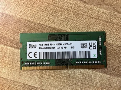 Gently Used Hynix 4GB Ram PC4-3200AA-SC0-11 Notebook Ram - Image 1 of 2