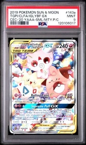 Togepi & Cleffa & Igglybuff GX PSA 9 MINT 143a/236 Tag Team Sun & Moon Pokemon - Picture 1 of 2