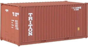 Contenedor intermodal Triton (marrón) Walthers escala HO 20' lado acanalado - Imagen 1 de 1