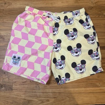 Neff x Disney Mickey Mouse Checkered Swim Trunks/Shorts - Men’s Size Medium - Image 1 of 4