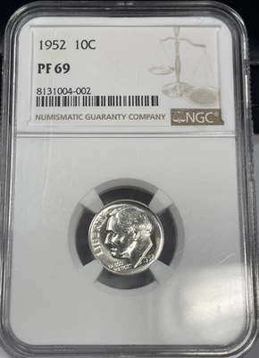 1952 P Dimes Roosevelt NGC PF-69 - Image 1 of 2