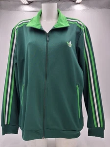 Adidas Originals Olympic Tracksuit Jacket Mens Trefoil Green Zip Up Size XL - Picture 1 of 19
