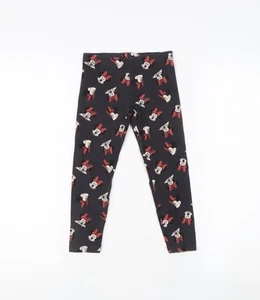 Marks and Spencer Disney Girls Black Leggings 4-5 Years - Picture 1 of 12