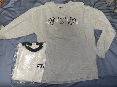 🔥FTP establecido cuello redondo GRIS TALLA GRANDE Y FTP CAMISETA TALLA PAQUETE GRANDE Foto 1 de 4