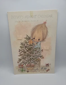 Vintage Betsey Clark Adventskalender große Weihnachtspunze mit Lift Up Klappen - Bild 1 von 8