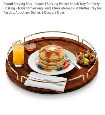 Bandeja para servir madera Acadia Foto 1 de 4