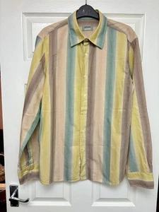 Missoni Sport Men’s Multicoloured Stripes Shirt Woven Textured 50 Medium M - Picture 1 of 12