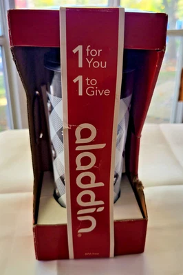 Taza de café Aladdin 12 oz a cuadros con ciervo NUEVA Foto 1 de 4