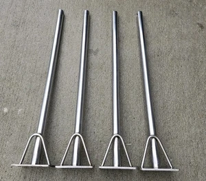 24' Stainless Steel Lifeline Stanchions Line Fixed Base - Picture 1 of 3