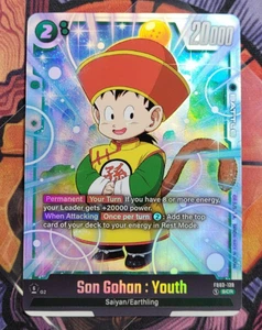 Son Gohan Youth FB03-139 SCR Secreto Raro Dragon Ball Tarjeta Mundo Fusión - Imagen 1 de 4