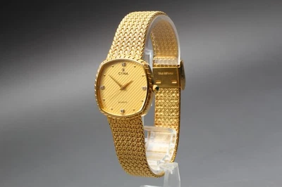 De colección Años 80 [Casi Como Nuevo] Cyma 604SP Hombres Unisex 30mm Hecho en Suiza Qz De JAPÓN Foto 1 de 4