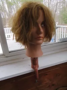 Cosmetology Mannequin Head w/ Removable Scalp & Table Clamp Stand (USED) 1989 - Picture 1 of 7