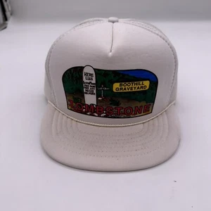 1970s Trucker Hat Mesh Snapback Tombstone Arizona Boot Hill Graveyard - Picture 1 of 8