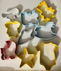 Baby Kinderzimmer Thema Ausstecher 9er Set Kinderwagen Star Choo Choo Zug Wippe - Bild 1 von 1