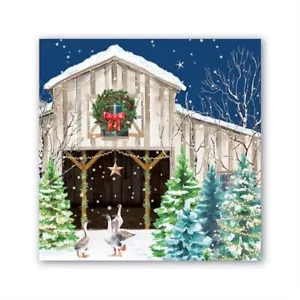 Servilletas de cóctel de papel Michel Design Works ~ nieve navideña - Imagen 1 de 4