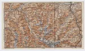 ORIGINAL ANTIKE KARTE ÖTZTAL ALPEN TIROL INNSBRUCK / ÖSTERREICH 1910 - Bild 1 von 3