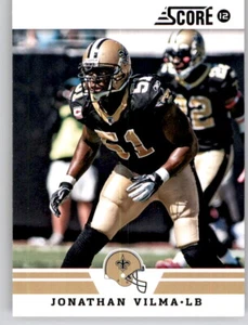 2012 Score Jonathan Vilma NFL PWE Base Card Saints #24 - Picture 1 of 2