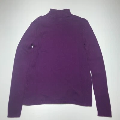 Suéter Leo & Nicole Mujer Talla XL Púrpura Acanalado Cuello Alto Peso Medio Desteñido Foto 1 de 4