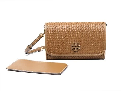 Tory Burch Thea Brown Mahoni Crossbody Bag Wallet Clutch Purse with Card Case - Image 1 of 4