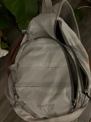 Bolso Bandolera Eddie Bauer Gris Bandolera Nylon Mochila de Hombro Cartera de Viaje con Cremallera Foto 1 de 4