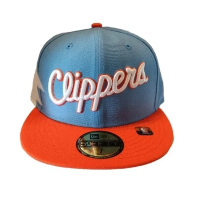 LA Clippers New Era Azul Claro/Naranja 2021/22 Edición City Ajustado Para Hombre Talla 7 Foto 1 de 4