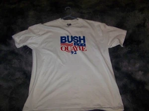 Vintage Promotional T-Shirt Bush / Quayle 92 Election Hanes XL - Picture 1 of 3