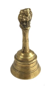 Antique God Garuda Sculpture Brass Temple Bell Hinduism Prayer Hand Bell G70-356 - Picture 1 of 8
