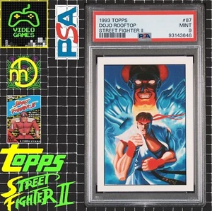 1993 Topps Street Fighter II - #87 Ryu + M. Bison / Dojo Rooftop - PSA 9 MINT - Bild 1 von 4
