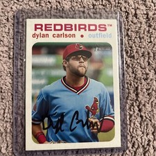 2020 Topps Heritage Minor League Edition White 02/50 Dylan Carlson #121 Cardinal