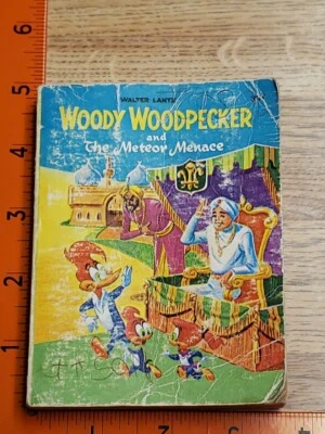 Vintage 1967 Woody Woodpecker and The Meteor Menace-Whitman-A Big Little Book Foto 1 de 4