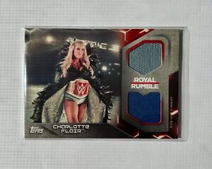 2017 Topps WWE Then Now Forever Charlotte Flair Dual Mat Relic & Shirt Relic /50