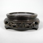 PICCOLO SUPPORTO ESPOSITORE SOTTO PORTA VASO BASE SCULTURA CINESE LEGNO VINTAGE
